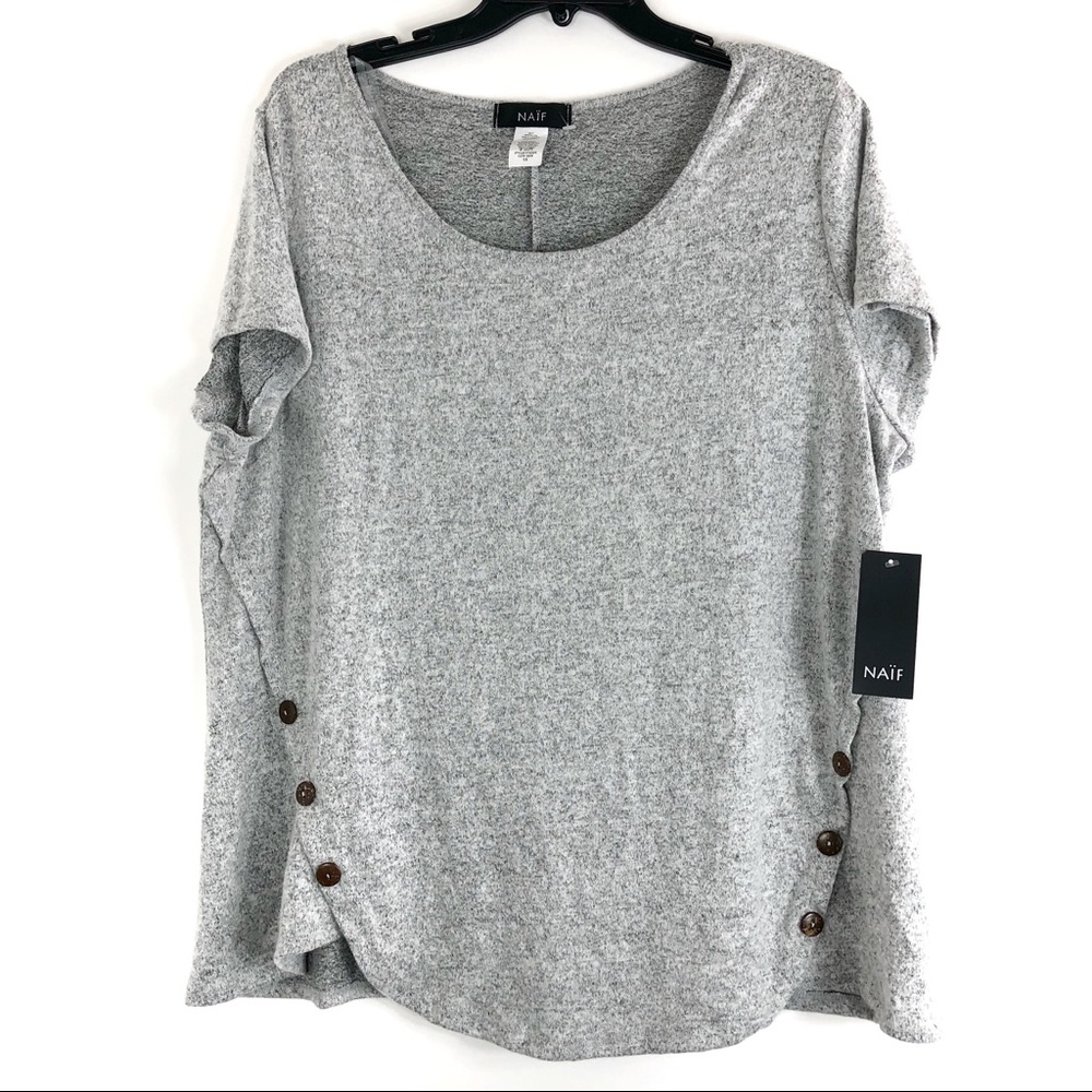 Naif top gray 1X top